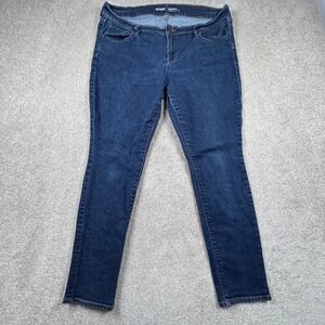 Old Navy Original Mid-Rise Jeans‎ Womens 16 Short Dark Wash Blue Denim 1188